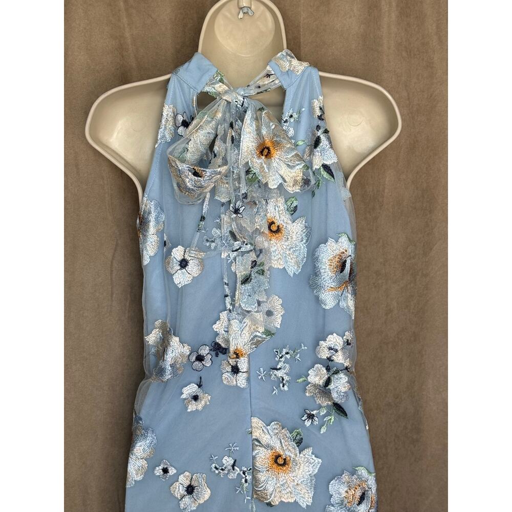 Cece Light Blue Avianna Embroidered Sleeveless Maxi Dress 12 NWT - Picture 9 of 12